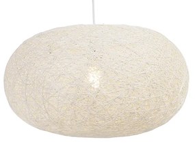 Rustykalna lampa wisząca biała 50 cm - Corda Flat