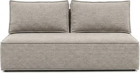 Sofa z Funkcją Spania MAVIA Beżowa Sztruksowa Nowoczesna