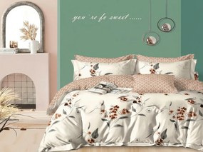 PrzytulneMieszkanie.pl PrzytulneMieszkanie.pl Dwustronna pościel DUO SENSE SOFIRA kremowa + poszewka na poduszkę 40x50 cm GRATIS Rozmiar pościeli: 70 x 90 cm | 140 x 200 cm