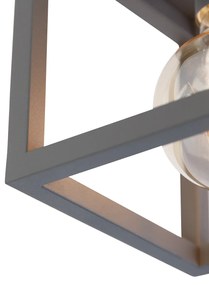 Inteligentna lampa sufitowa w stylu industrialnym ciemnoszara w komplecie z WiFi G95 - Cage Nowoczesny Oswietlenie wewnetrzne