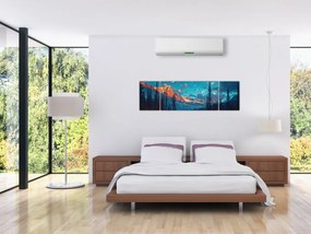Obraz - Kemping w górach (170x50 cm)
