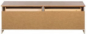 Biała szafka pod TV z litego drewna sosnowego 137x47 cm Anita – Støraa
