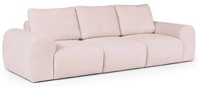Jasnoróżowa sofa z materiału bouclé 287 cm Mirel – Rodier