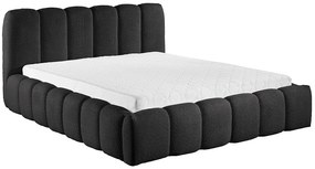 Czarne nowoczesne łóżko tapicerowane buble W0-S72