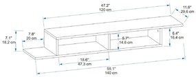 Stolik pod telewizor Muson Atlantic Pine