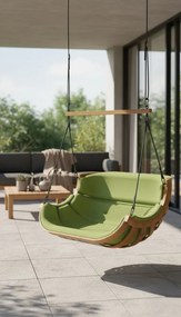 Zielony wiszący fotel ogrodowy K7-E64