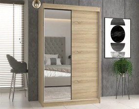 Szafa dwudrzwiowa przesuwna 120 cm dąb sonoma P2-L33