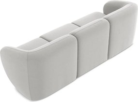 Jasnoszara aksamitna sofa 244 cm Lani – Makamii