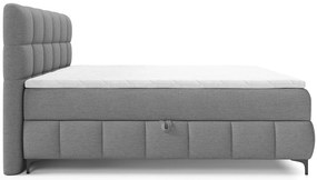 Szare tapicerowane łóżko kontynentalne 5 rozmiarów S6-Z70
