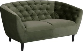 Zielona aksamitna sofa Actona Ria, 150 cm