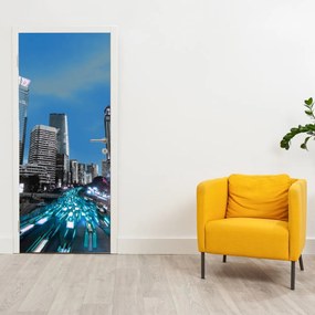 Fototapeta na drzwi - Miasto nocą (95x205cm)