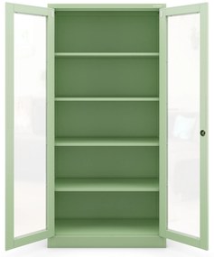 Szklana witryna AMELIA, 900 x 1850 x 400 mm, Fresh Style: pastelowy zielony