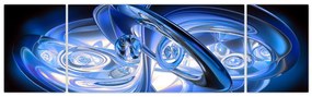 Niebieski abstrakcyjny obraz (170x50 cm)