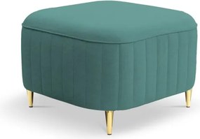 Pufa LAREN w kolorze turkusowym w tkaninie CASTEL 70