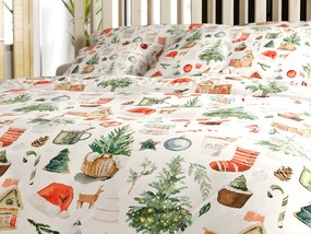 PrzytulneMieszkanie.pl PrzytulneMieszkanie.pl Pościel z mikroflanelu FESTIVE MAGIC biała Rozmiar pościeli: 2 szt 70 x 90 cm | 200 x 220 cm