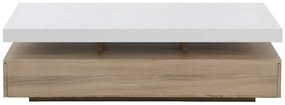 Ława FELIX – 2 szuflady – MDF – kolor: dębowy i biały