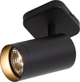 Nowoczesna lampa sufitowa czarna GU10 70mm - Jeana Luxe