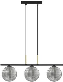 Trzyramienna lampa sufitowa szklana H9-Z28