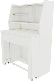 Bufet, składany mebel barowy - z górnymi przegrodami - styl nowoczesny - Biały