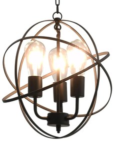 Czarna industrialna lampa wisząca okrągła - EX174-Wella