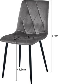 Jasnoszare krzesło do jadalni LIBRA