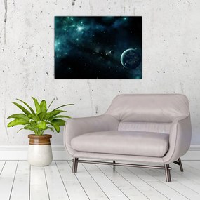 Obraz na szkle - Życie w kosmosie (70x50 cm)