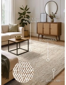 Beżowy dywan z mieszanki wełny tkany ręcznie 200x300 cm Peas – Villeroy&amp;Boch