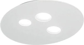 Lampa sufitowa Luna z białego metalu 47,5 x 40 cm, 3 żarówki GX53, maks. 3 x 8 W, IP20, nowoczesny okrągły kształt, żarówki nie są dołączone