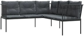 Sofa ogrodowa z antracytowymi poduszkami - Niwa