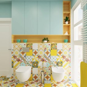 Miska WC wisząca bezkołnierzowa biała DECOS White MINI biała z deską wolnoopadającą Slim