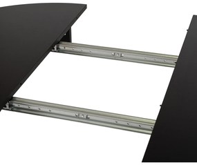 Stół Okrągły Rozkładany HARRY 102-142 cm Czarny Nowoczesny