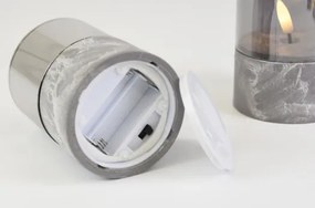 Zestaw świec LED w szklanych pojemnikach z timerem, 3 szt.