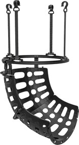 SPORTNOW Rebounder do koszykówki, regulowana wysokość, obrót 360°, Plastik, 35,6Dł x 35,6S x 75,5W cm, Czarny