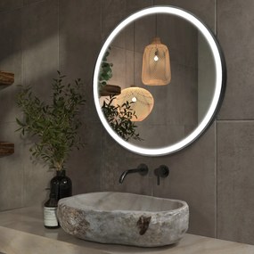 Lustro LED w ramie do łazienki C1