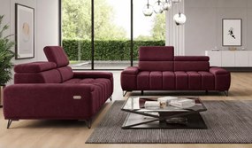 Sofa trzyosobowa z regulowanymi zagłowkami Palladi 3 - wygodna kanapa z możliwością elektrycznie wysuwanego siedziska