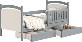 Łóżko dziecięce Amely 80x180 z tablicą suchościeralną - szary