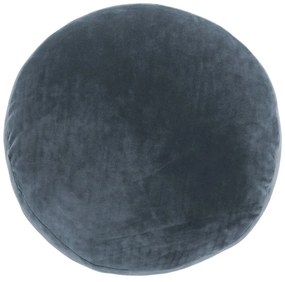 Ciemnoniebieska dekoracyjna poduszka z mikrowłókna Tiseco Home Studio Marshmallow, ø 40 cm