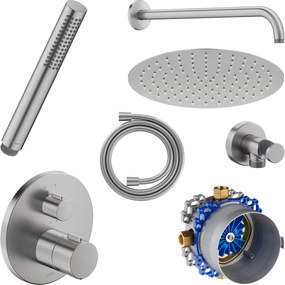 Podtynkowy system prysznicowy Duravit z termostatem i deszczownicą