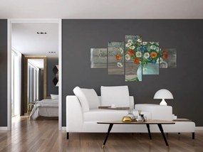 Obraz - Kwiaty polne, obraz olejny (125x70 cm)