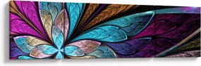 Obraz - Abstrakcja, kwiat (170x50 cm)