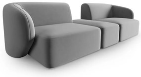 Szara aksamitna sofa 246 cm Paolo – Milo Casa