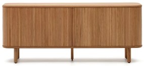 Komoda w dekorze jesionu z drzwiami przesuwnymi w naturalnym kolorze 180x75,5x40 cm Mailen – Kave Home