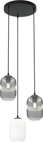 Nowoczesna lampa wisząca ze szklanymi kloszami - 12X D163 N3-D46