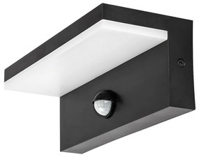 Rabalux 77115 zewnętrzna lampa ścienna LEDZaragoza, z czujnikiem, 9 W, IP54, czarna