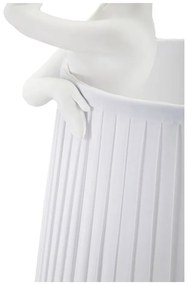 Biała lampa stołowa z tekstylnym kloszem (wysokość 62,5 cm) Ballet – Mauro Ferretti