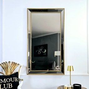 Lustro w lustrzanej ramie, kolor złoty 74x130cm