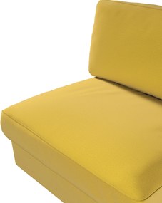 Pokrowiec na fotel Kivik nierozkładany kolor żółty tkanina welwetowa