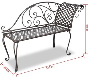 Metalowy szezlong ogrodowy N1-M44