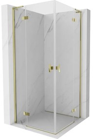 Mexen Mist-H L Duo kabina prysznicowa uchylna 85 x 85 cm, transparent, złota - 8A5L-085L-085P-50-00