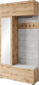 MINIO go for it, Garderoba TOKAT w kolorze dąb wotan / szare panele